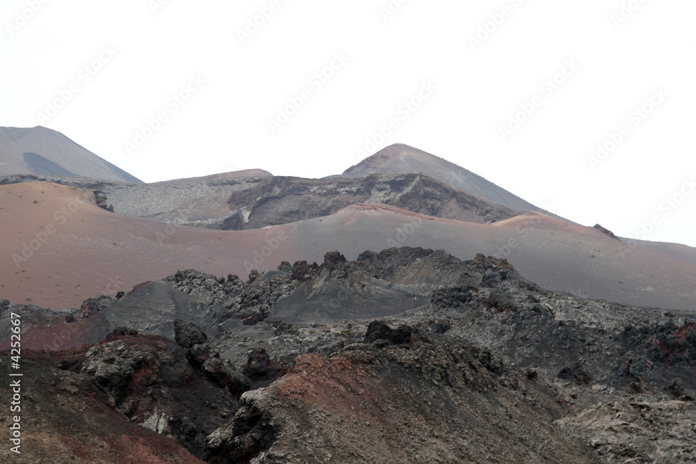 chaotic volcanic landscape