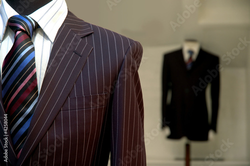 Suits on shop mannequins