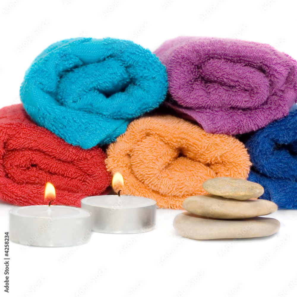 Towels and candles Towels and candles