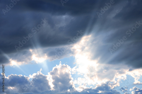 Rays of Sunshine through Clouds