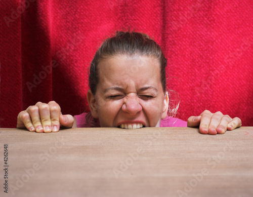 Hopeless and angry young woman