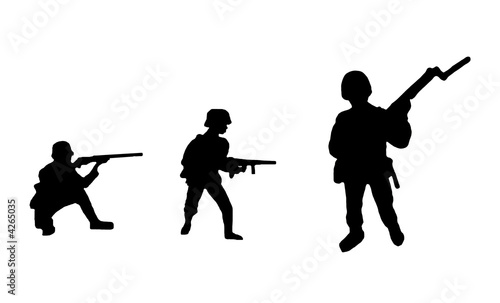 soldier silhouette photo