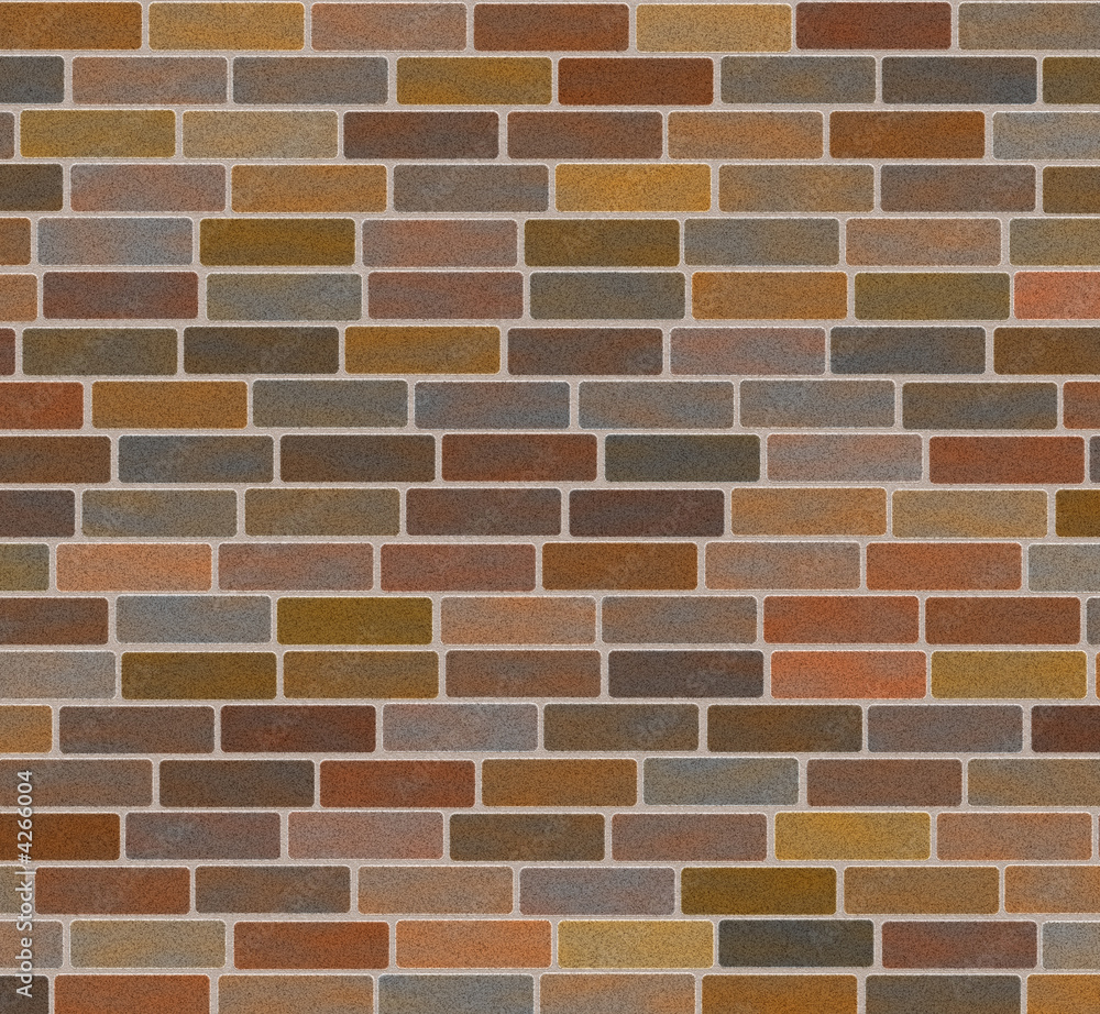 Fototapeta premium Illustration of brick and mortar wall