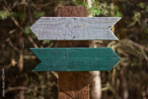 empty direction signs