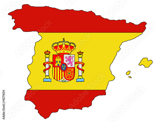 Fond de carte "Drapeau Espagne" détouré