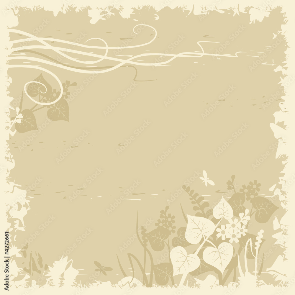 Grunge floral vector background