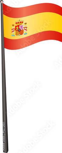 Drapeau espagnol flottant