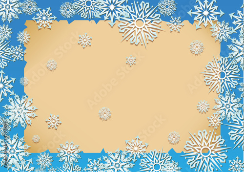 snowflakes frame