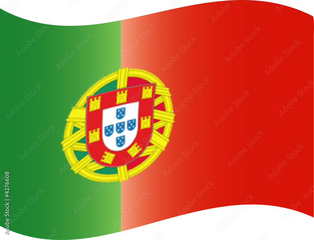Drapeau portugais flottant Drapeau portugais flottant
