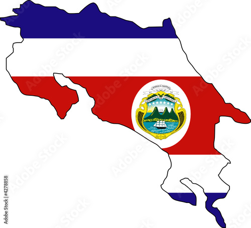 Fond de carte "Drapeau Costa Rica" détouré