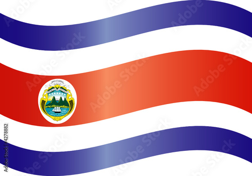 Drapeau costaricien flottant