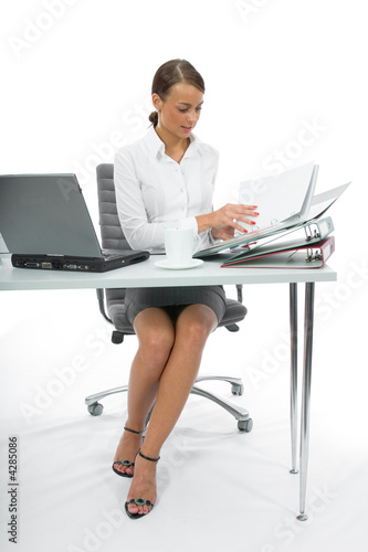 business woman and laptop
