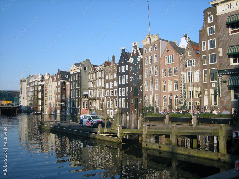 View of Canal Houses found in Amsterdam NL
