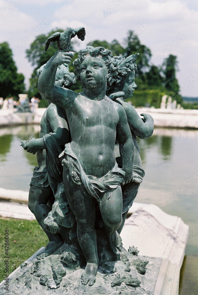 Statue bleutée