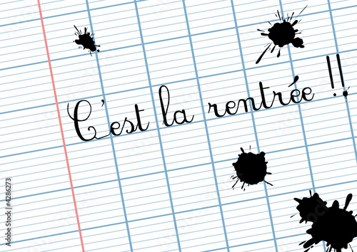 Page quadrillée c'est la rentrée
