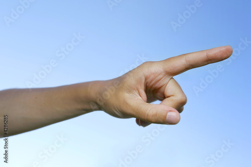 Bilde på lerret pointing hand