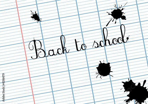 Page quadrillée "Back to school"