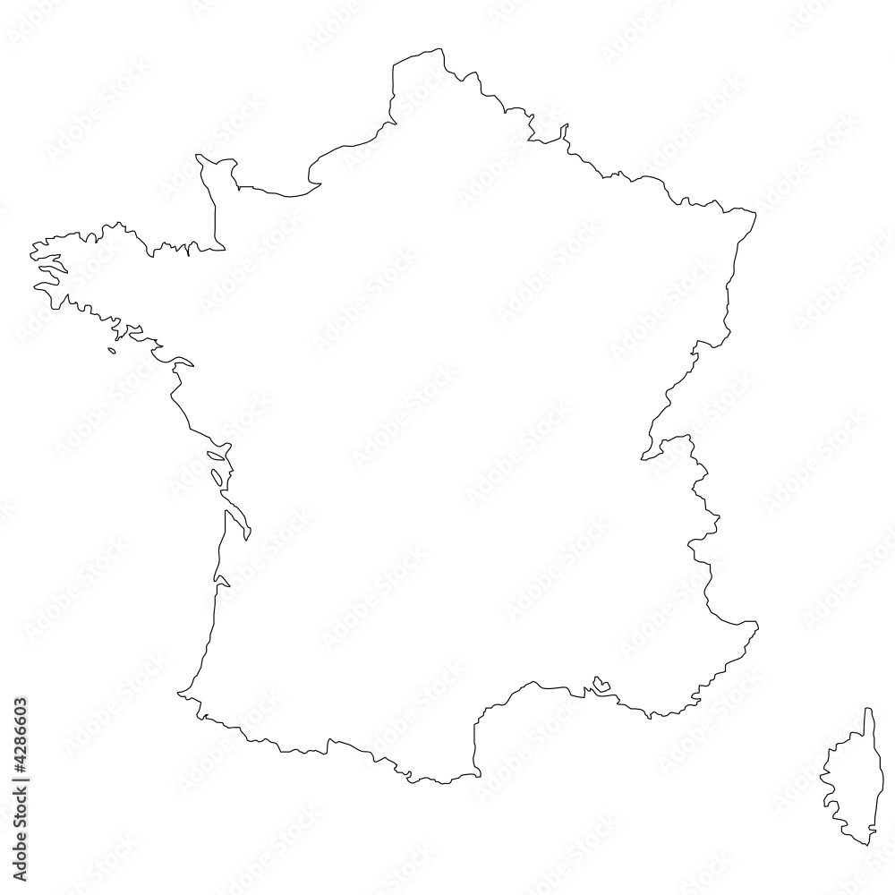 Fond de carte France contour