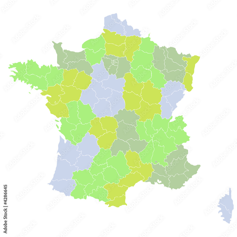 Fototapeta premium Fond de carte Régions françaises