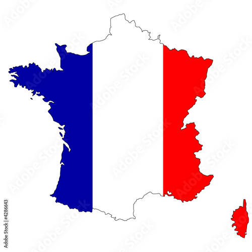 Fond de carte "Drapeau France" détouré