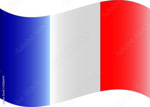 Drapeau français flottant