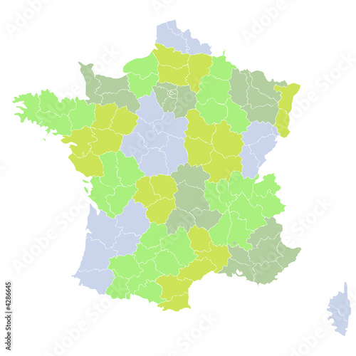 Fond de carte Régions françaises