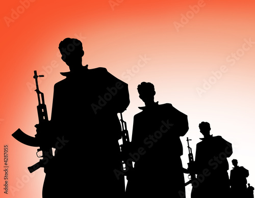 Terrorist silhouette photo