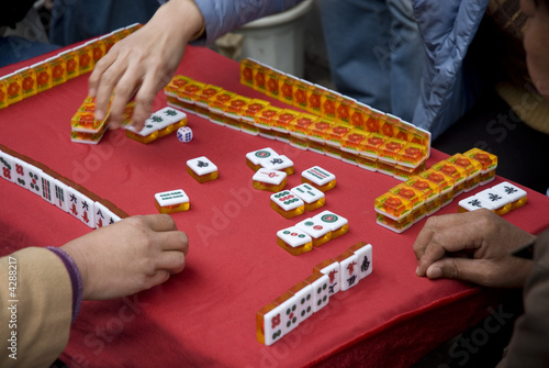 Men playing Mah Jong in Shanghai