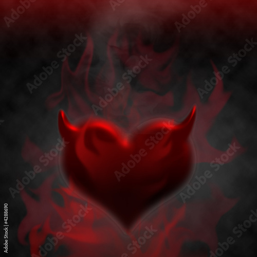 heart and flames