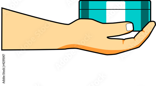 Hand holding bowl