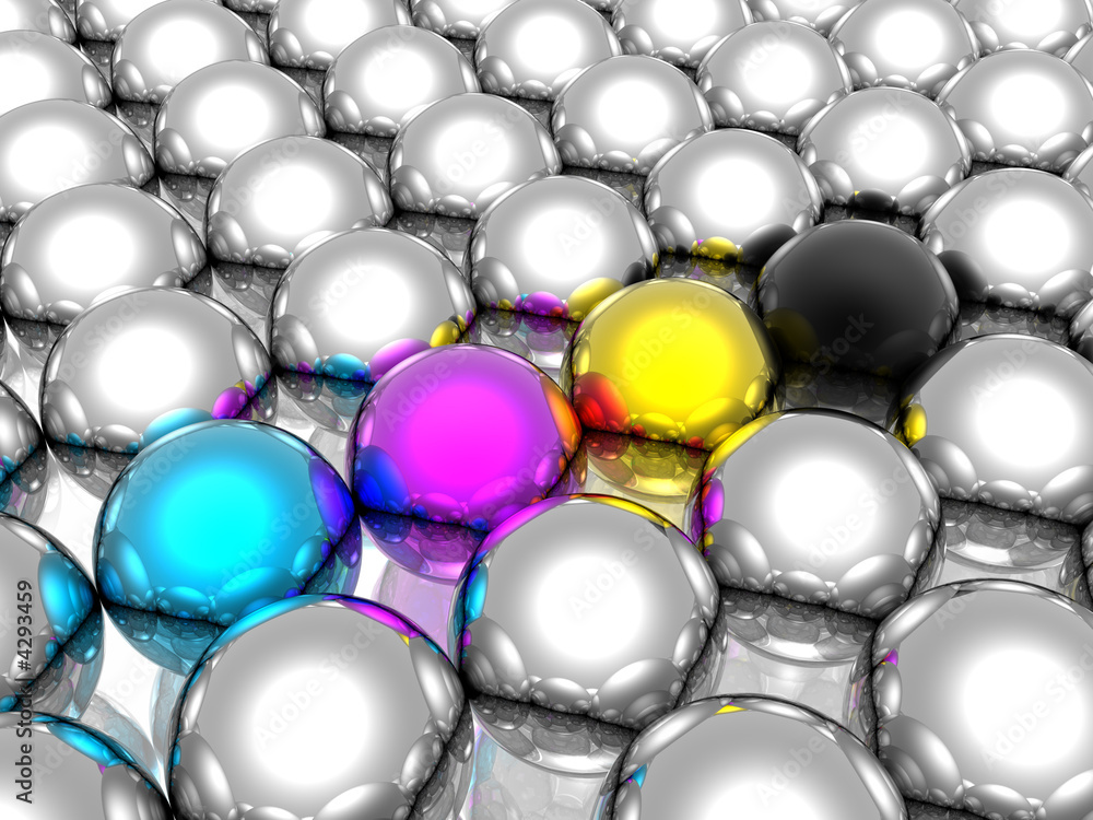 CMYK spheres CMYK spheres