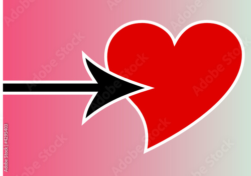 Arrow in hart
