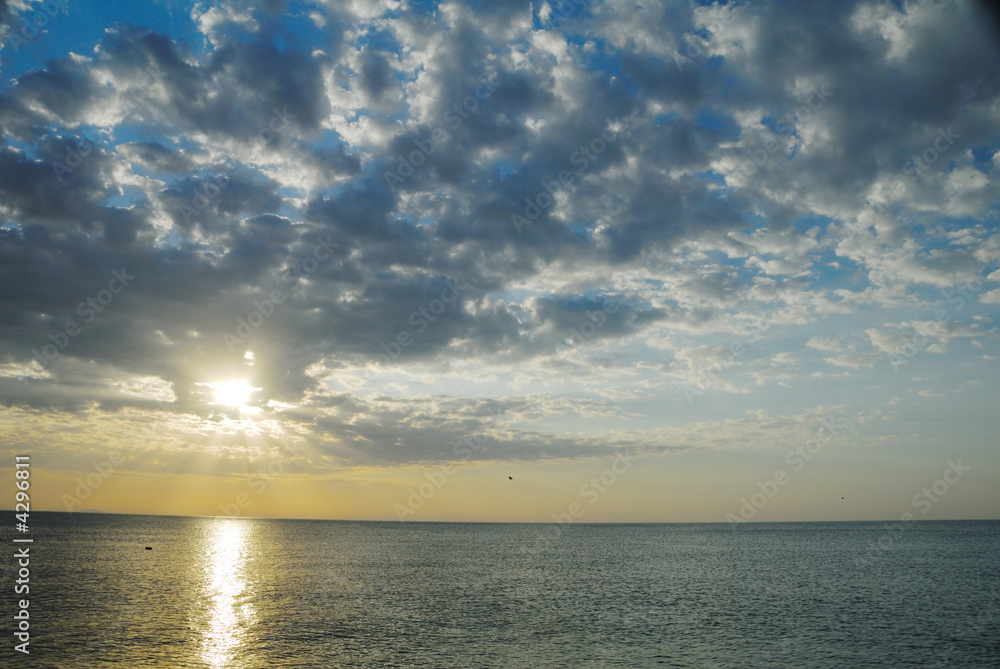 Sunrise on the sea