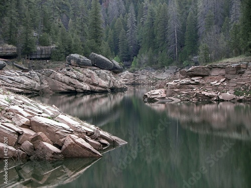 still waters in blue ridge reservoir, northern arizona