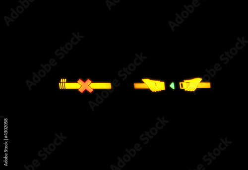 Φωτογραφία fasten seatbelts sign and don't smoke sign