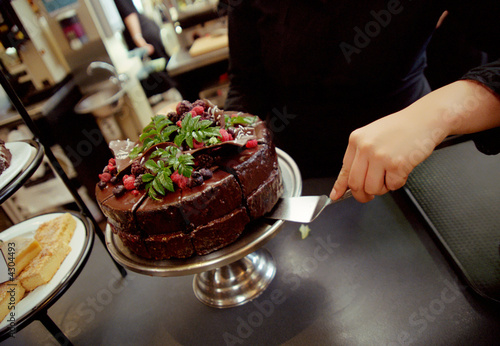 Canvas Print decadent chocolate cake