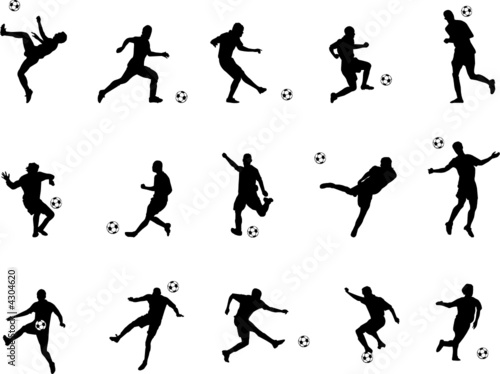 soccer player silhouettes #4304620