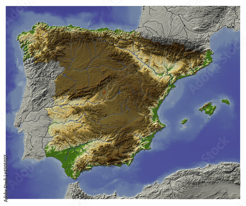 Reliefkarte von Spanien #4305027