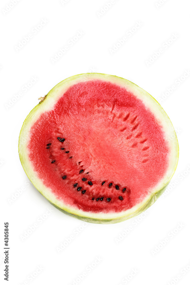 Watermelon piece isolated on white background