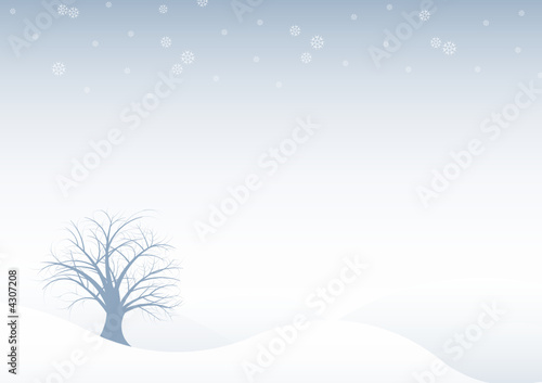 beautiful abstract vector winter tree design