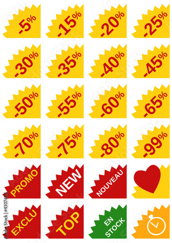 Etiquettes e-commerce pour photo de produit