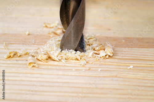 Drilling in wood