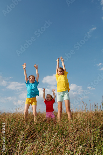 Children on a meadow