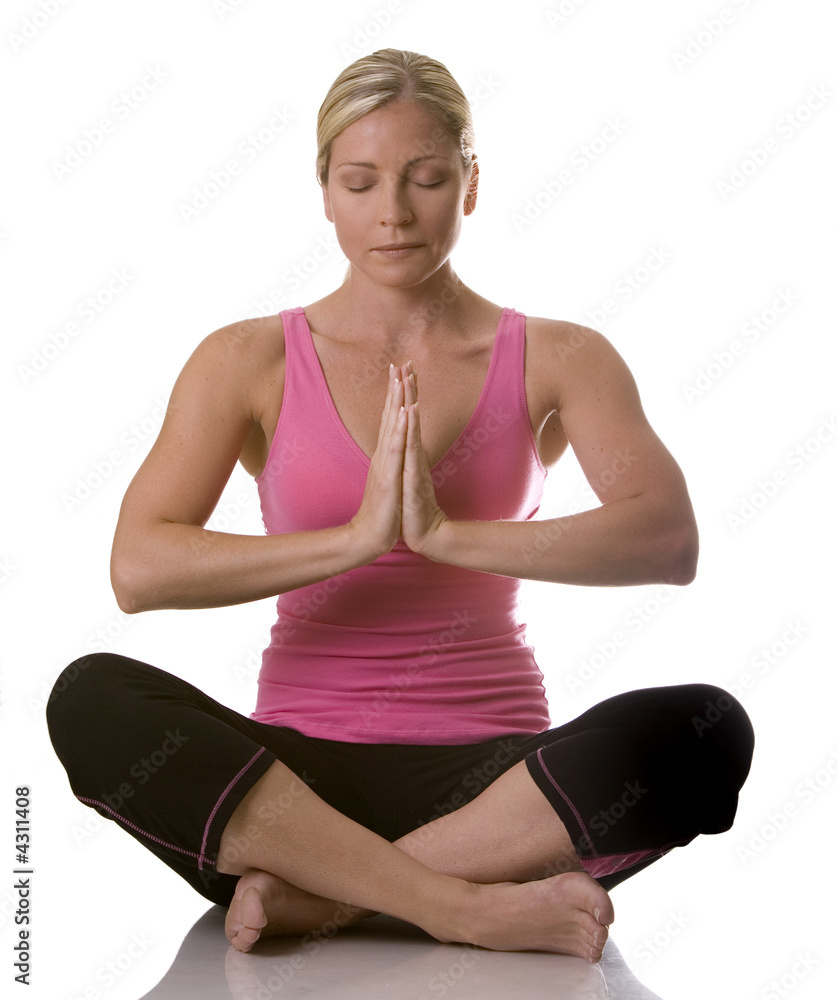 fitness model and yoga