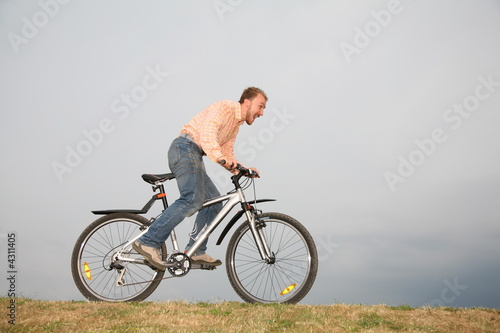 man on bicycle