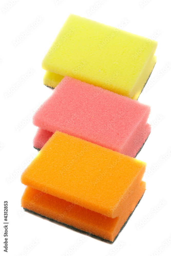three kitchen sponge different colors three kitchen sponge different colors