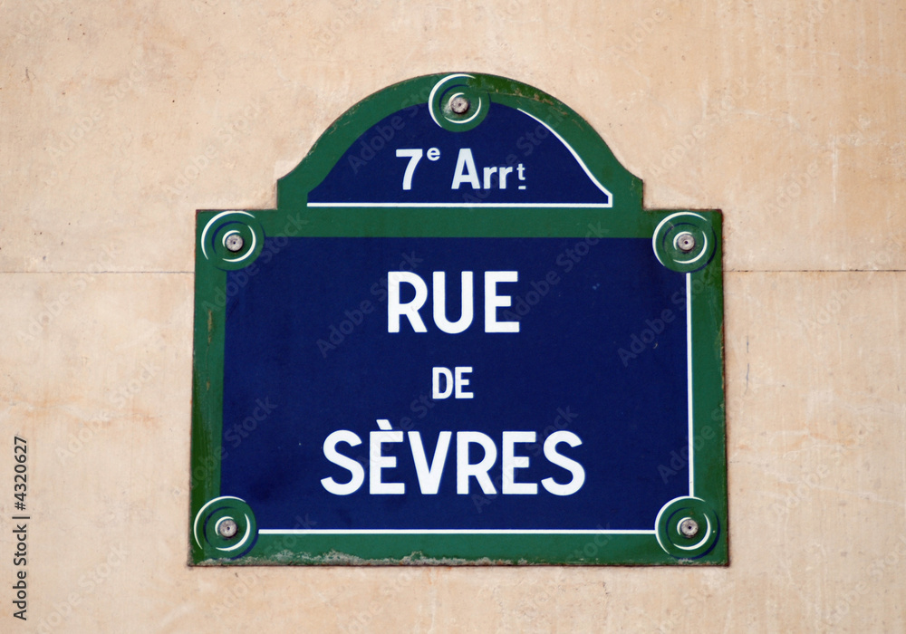 Naklejka premium Rue de Sèvres