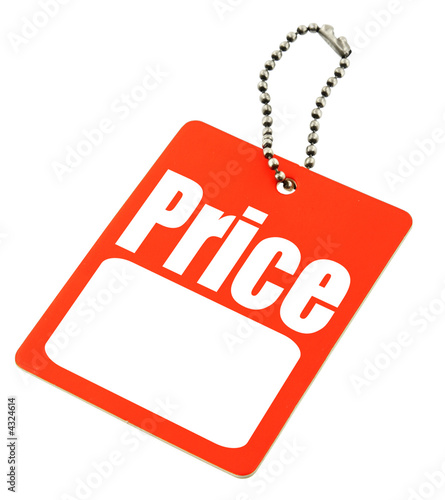 price tag with copy space