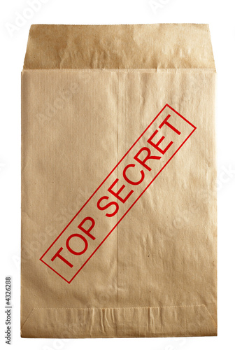 envelope for documents with top secret stamp photo