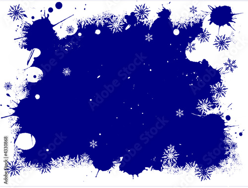 Xmas Border in Blue and white